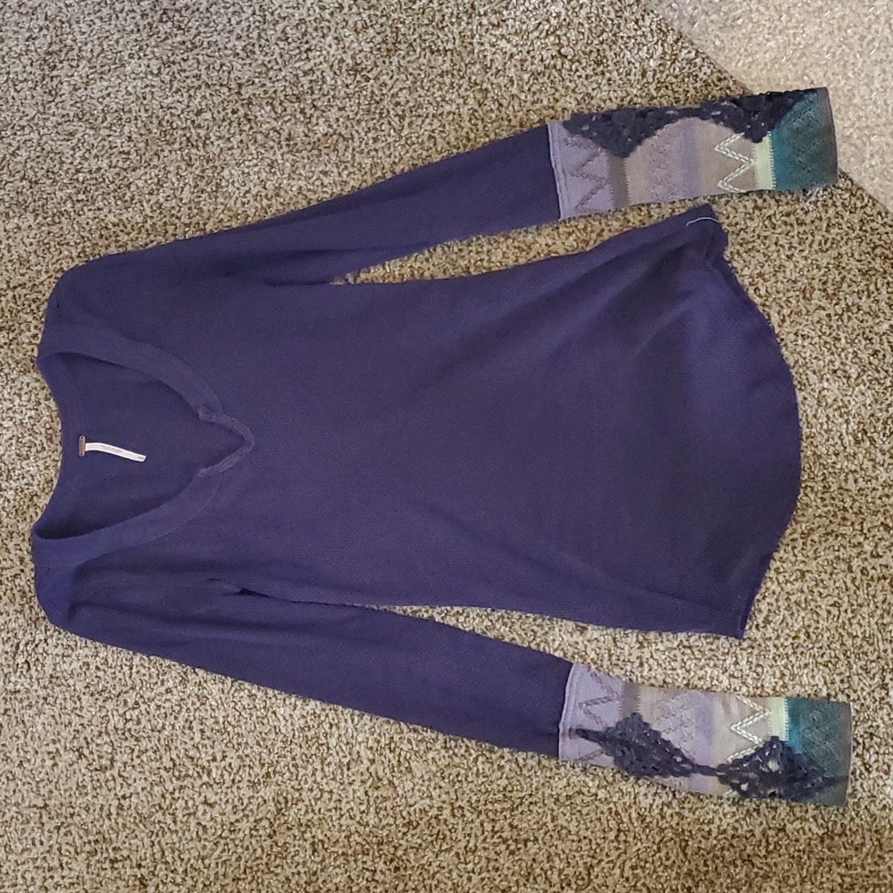 Free People Thermal Henley Ski Lodge Cuff Long Sleeve Top